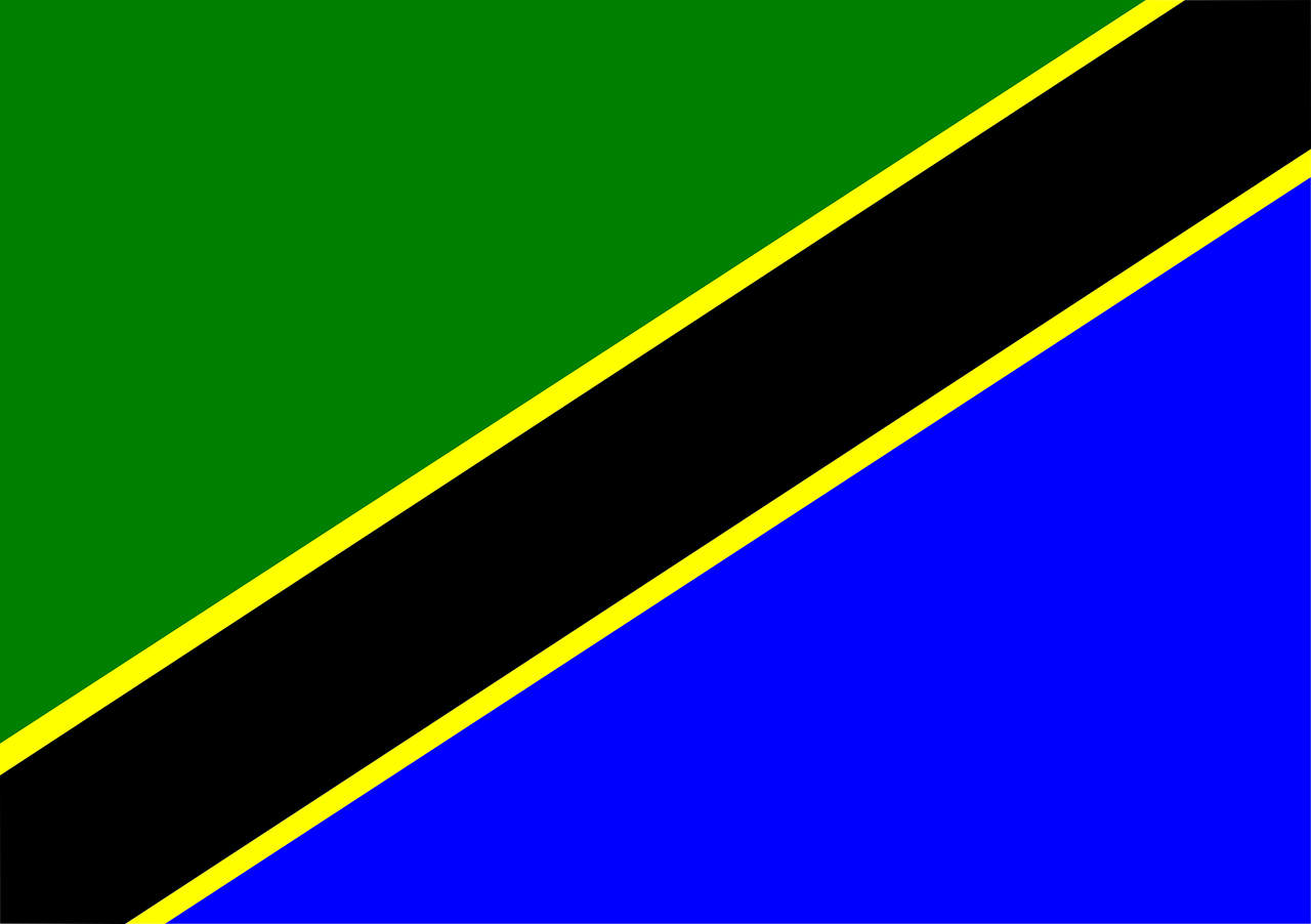africa, flag, tanzania