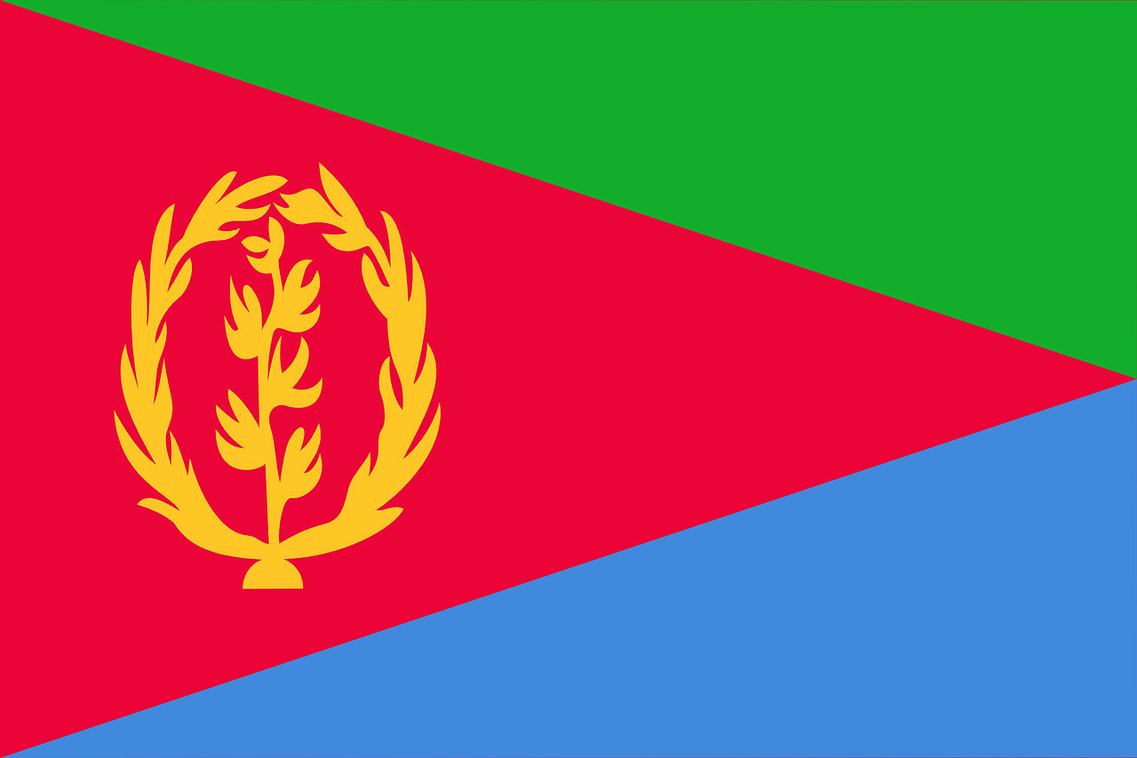 eritrea, flag, national flag