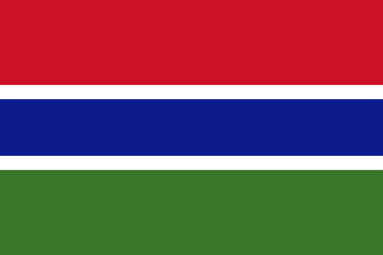 gambia, flag, national flag
