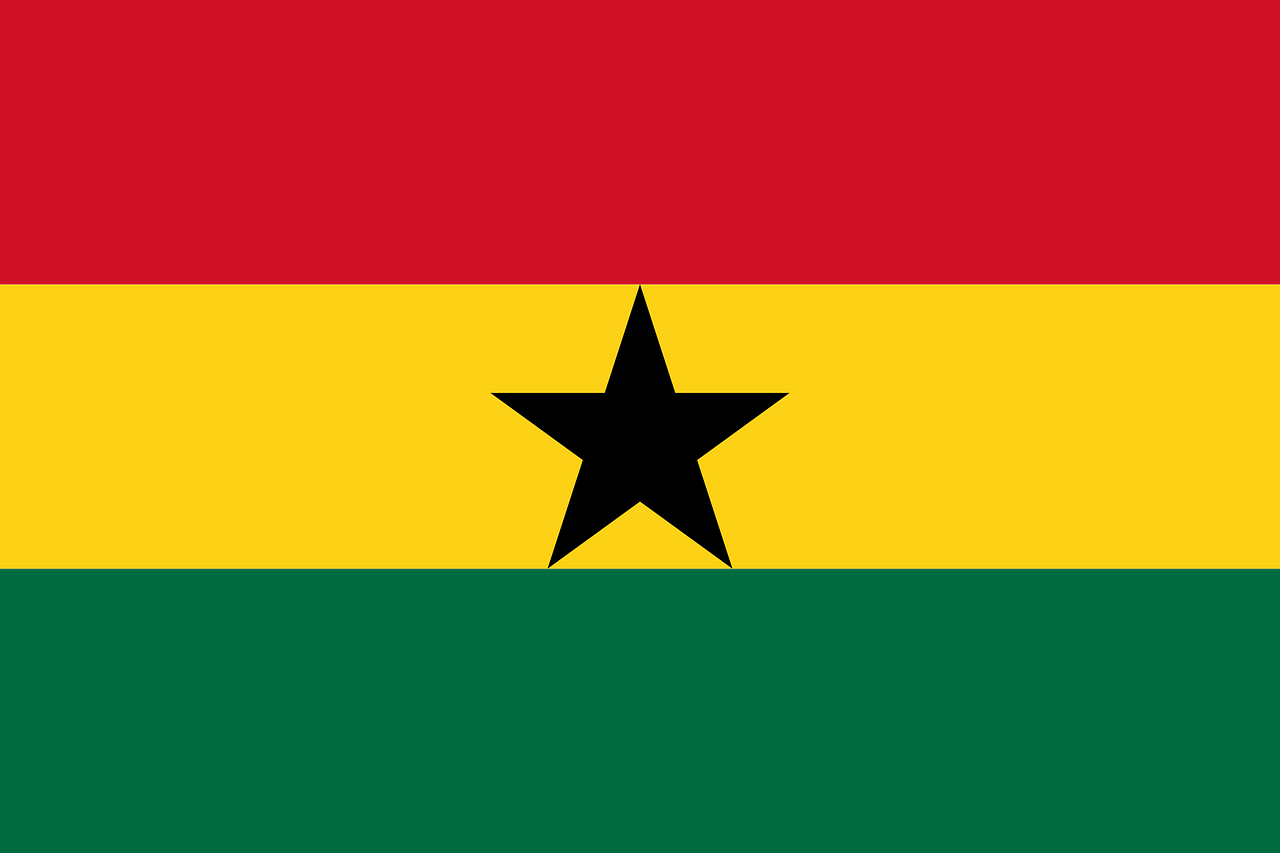 ghana, flag, national flag