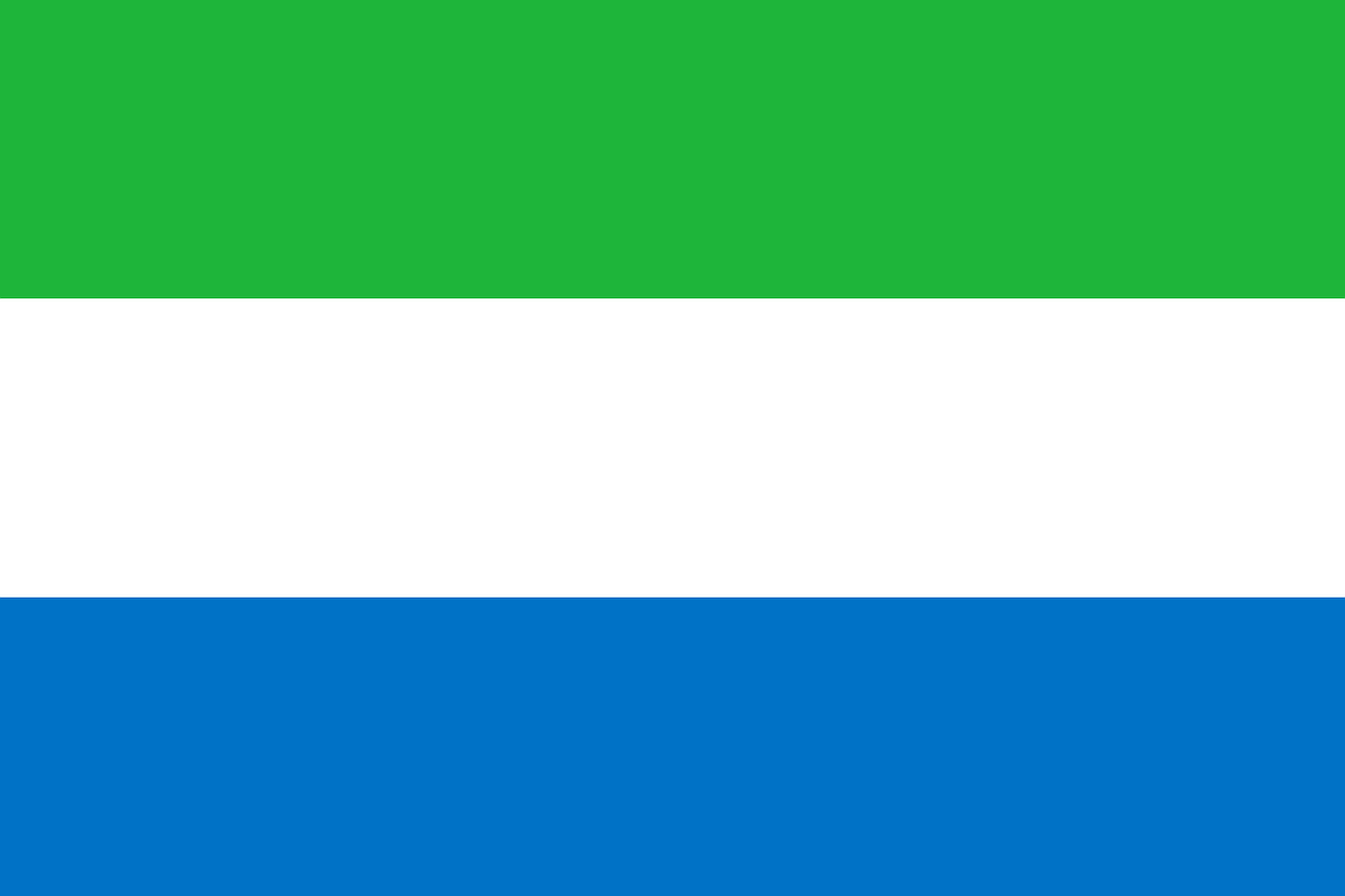 sierra leone, flag, national flag