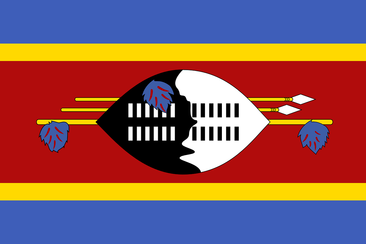 swaziland, flag, national flag