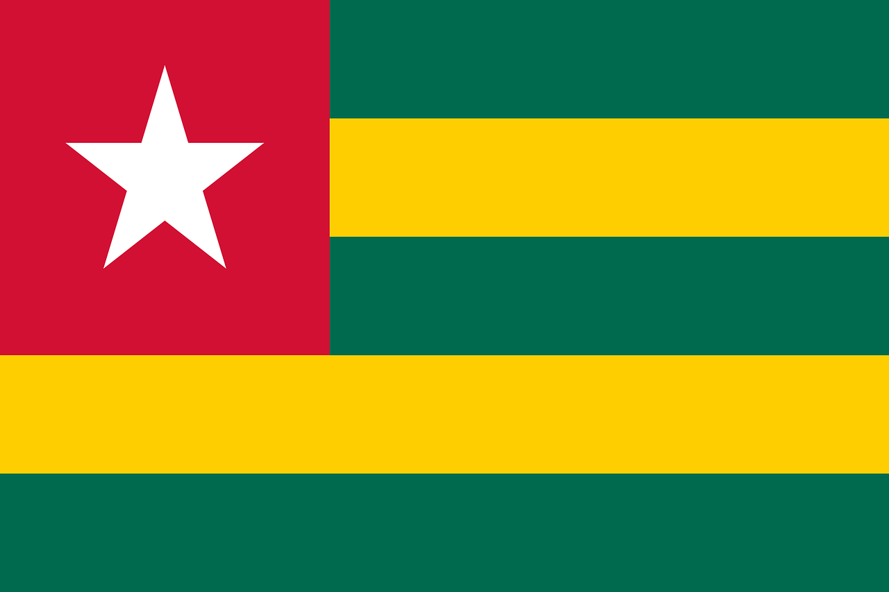 togo, flag, national flag