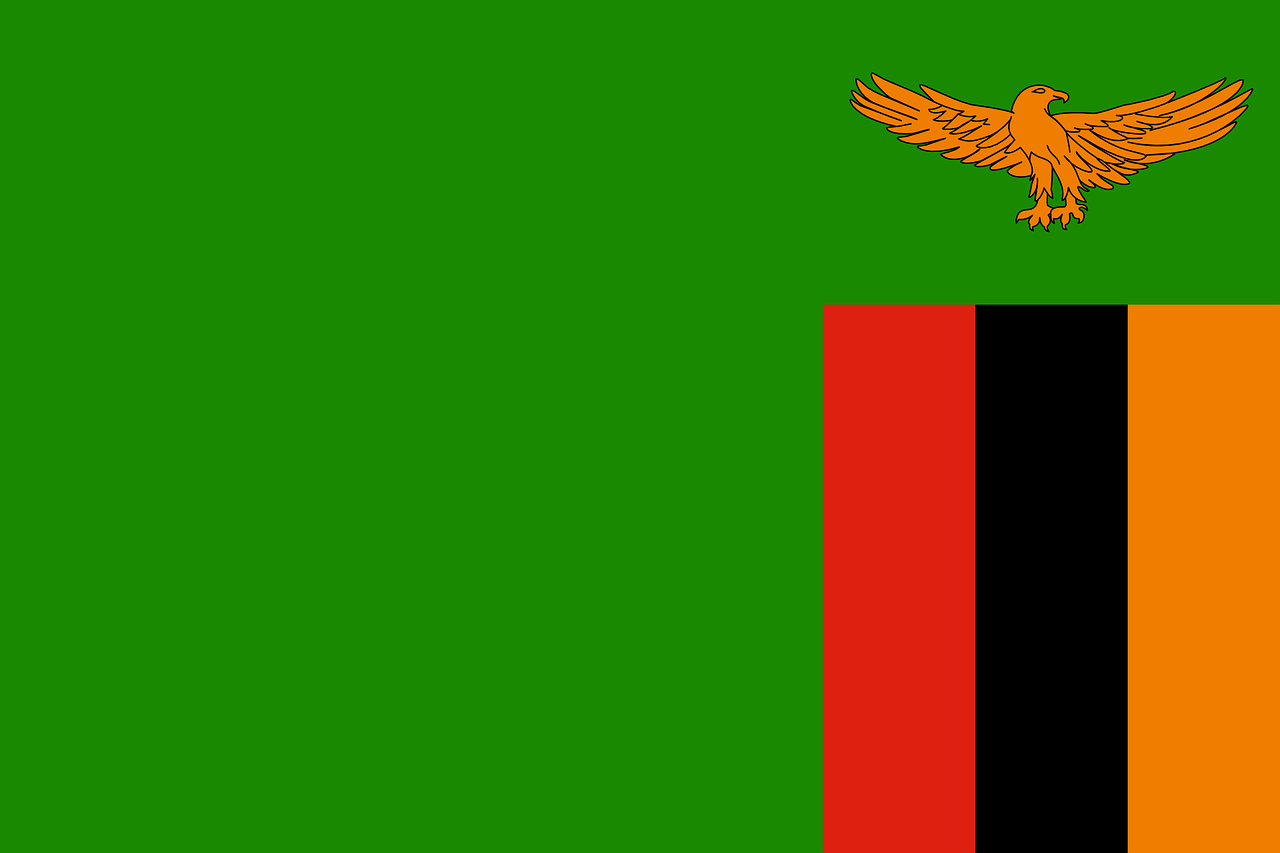zambia, flag, national flag